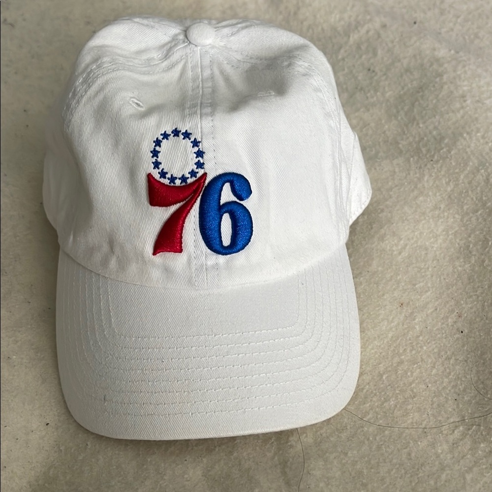 White Cap with 76 Embroidery